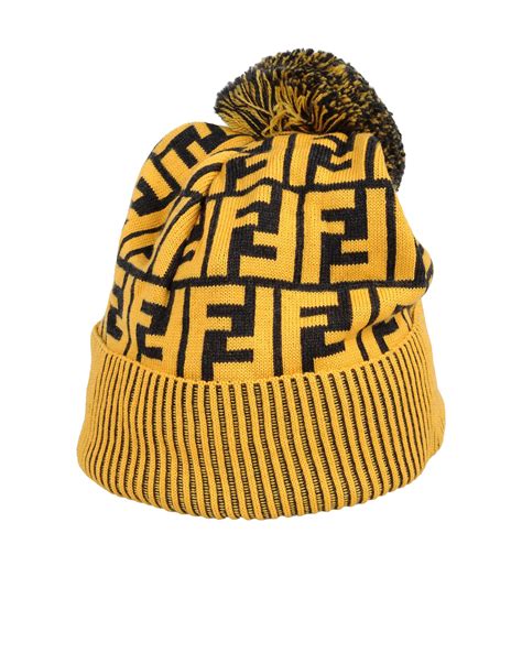 fendi cap yellow|fendi stocking cap.